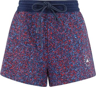 adidas by Stella McCartney Blauwe Terry Shorts met Bedrukt Logo - Dames - Bermuda - Veelkleurig - XS - Katoen - Korte Broeken