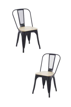 Regalos Miguel Packs Sillas Comedor - Pack 2 Sillas Valix Madera Natural - Negro