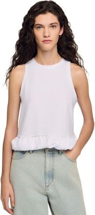 Sandro Ruffle top in White at Nordstrom, Size X-Large