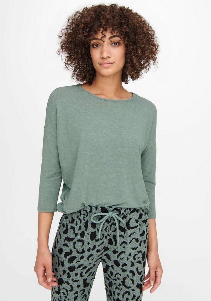 ONLY Damen Longsleeve Shirt – 95% Baumwolle, 5% Elasthan, Schwarz, Basic-Top Für Casual Und Büro