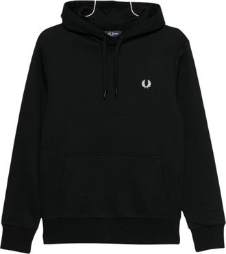 Fred Perry Bold Branding Hooded Sweatshirt - Heren - Hoodies - Zwart - M - Katoen - Hoodies & sweatvesten