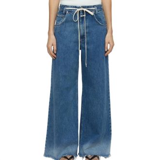 Closed Womens Morus Wide Leg Jean In Dark Blue
