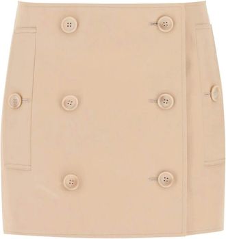 Burberry Gonna Corta Trench in Cotone - - Skirts - Donna - Beige - S