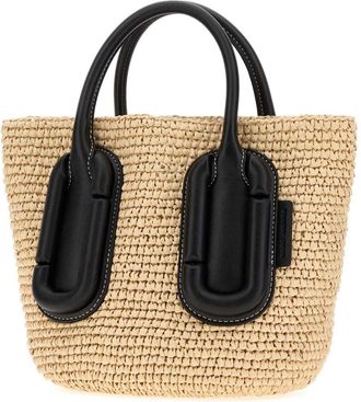 Marc Jacobs Womens Tote Beige Straw
