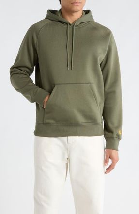 Carhartt Work in Progress Chase Fleece Hoodie in Leaf /Gold at Nordstrom, Size Xx-Large