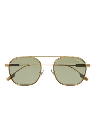 Ermenegildo Zegna square-frame sunglasses - men - Metal - One Size - Gold