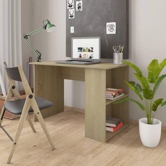 Berkfield Home Desk Sonoma Oak 110x60x73 cm Engineered Wood in Brown | Size: 110 x 60 x 73 cm