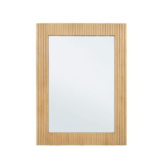 BIZZOTTO Espejo Rectangular 60x80 Con Marco De Madera Natural Charley Yes
