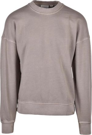 Calvin Klein Jeans Felpa Girocollo - Heren - Sweatshirts - Grijs - M - Katoen - Hoodies & sweatvesten