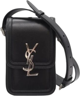 Saint Laurent Pre-owned Cross Body Bags, female, Black, Size: ONE SIZE Pre-owned Vintage Shoulder Bag