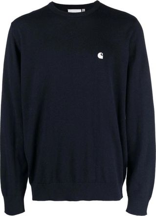 Carhartt Work in Progress Round-neck Truien - Heren - Ronde hals truien - Blauw - L - Truien & Vesten