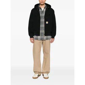 Carhartt Work in Progress Hooded Canvas Bomber Jacket - Black