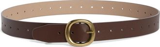 Steve Madden Reversible Faux Leather Belt in Chocolate/Lt Camel at Nordstrom Rack, Size X-Large