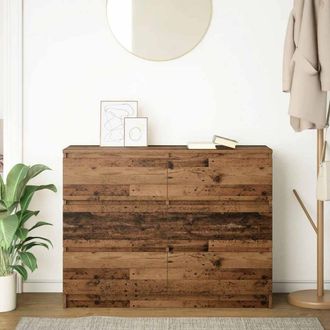 Berkfield Home Sideboard Old Wood 100x35x76 cm Engineered Wood in Brown | Size: 100 x 35 x 76 cm