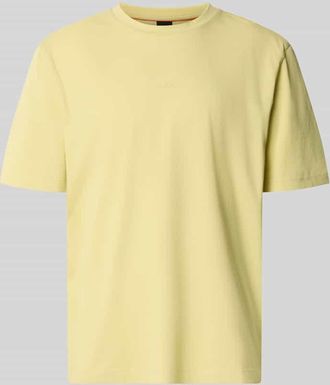 Boss Orange by Hugo Boss BOSS Orange Regular Fit T-Shirt aus Baumwoll-Mix Modell TCHUP in Pastellgelb, Gr&ouml;&szlig;e XXXL