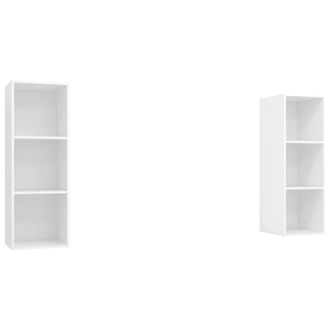 Berkfield Home Wall-mounted TV Cabinets 2 pcs White Engineered Wood