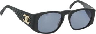 Chanel Pre-owned Accessories, female, Black, Size: ONE SIZE Pre-owned Vintage Sunglasses