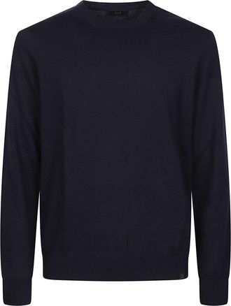 Fay Classic Fine-Knit Crewneck Virgin Wool Sweater