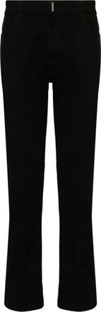 Givenchy logo-plaque slim-cut jeans - men - Polyester/Cotton/Elastane/Cotton - 31 - Black
