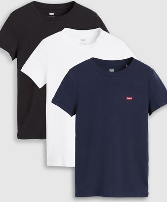 Levi's T-shirt Essential (confezione da 3) - Donna - 2XS - Multicolore / 3 Pack Tee Anthracite Night & White + & Peacoat