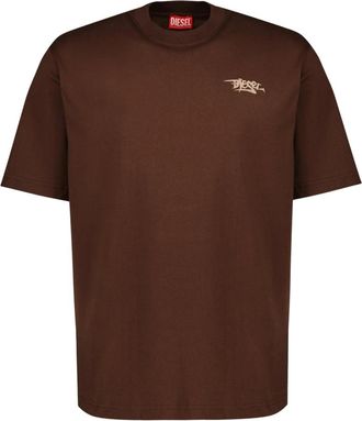 Diesel T-boggy T-shirt - Heren - T-shirts - Bruin - S - Katoen - Tops