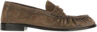Saint Laurent Loafers, male, Gray, Size: 10 US Le Loafer Supple in Suede