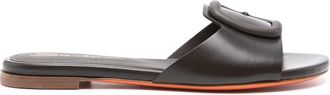 Santoni Sandali slides con fibbia - Marrone