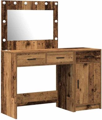 vidaXL Mesa De Tocador Con Caj&oacute;n 2 Pcs Marr&oacute;n 40 X 41 X 75 Cm Vidaxl