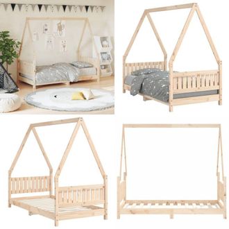 vidaXL Giroletto per Bambini 80x160 cm in Legno Massello di Pino - Letto per bambini - Letto a casa