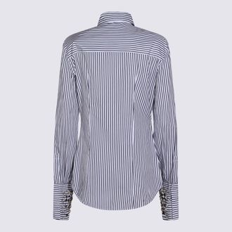 Sportmax Womens Shirts Nero-Bianco Nero/bianco