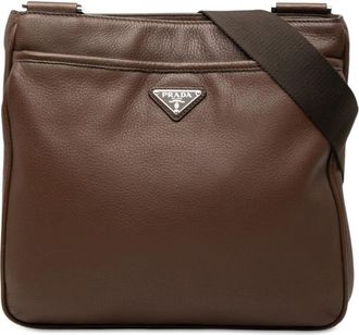 Prada Pre-owned Prada Vitello City Zip Top Crossbody Unisex WXMQ00ZVBVV9Z82D