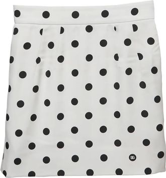 Dolce & Gabbana Minigonna a pois - Bianco