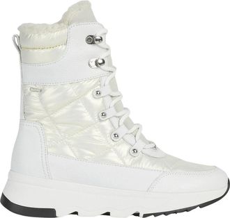 Geox Falena ABX Enkellaarzen - Dames - Winterlaarzen - Wit - 37 EU - Leer - Schoenen