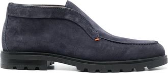Santoni Desert Boot - Heren - Enkellaarsjes - Blauw - 42 1/2 EU - Leer - Schoenen