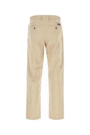 Maison Kitsun&eacute; Mens Beige Cotto Pant Dune Exterior: Cotton Pantaloni