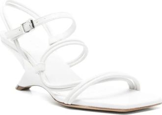 Vic Matié Sandalen - White Leather Sandal - Gr. 36 (EU) - in Weiß - für Damen