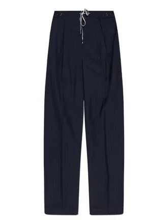 Maison Margiela pinstriped trousers - men - Wool - 50 - Blue