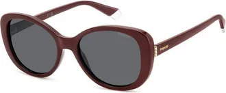 Polaroid Polarized Grey Butterfly Ladies Sunglasses PLD 4154/S/X 0LHF/M9 55