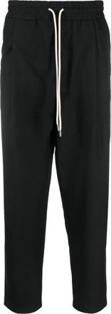 Dr&ocirc;le de Monsieur Signature joggingbroek - Heren - Sweatpants - Zwart - 2XL - Wol - Broeken