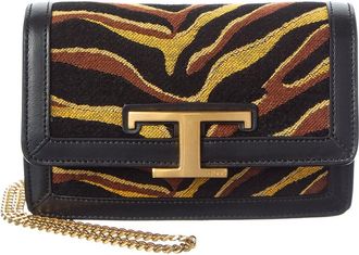 Tod's Leather & Canvas Belt Bag