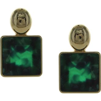 Olivia Welles Ruby Marbled Earrings in Gold /Green at Nordstrom Rack