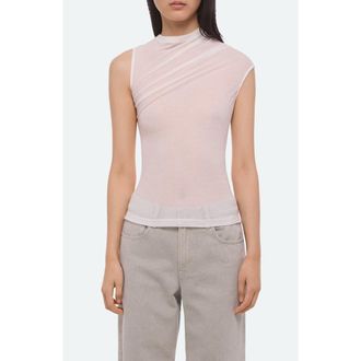Helmut Lang Twist Sheer Tank in Optic White at Nordstrom, Size X-Small