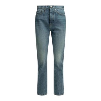 Khaite Finley Straight-Leg Jeans - Dames - Slim Fit Jeans - Blauw - W27 - Katoen - Jeans