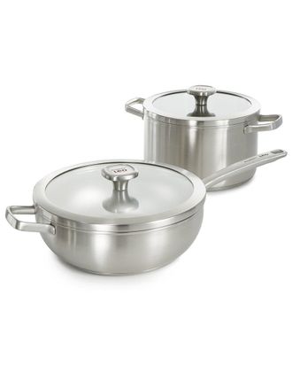 Berghoff Berghoff Leo Recycled Stainless Steel 3Pc Cookware Set
