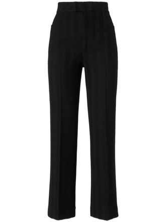 Missoni Straight broek met zigzag-patroon - Zwart