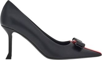 Ferragamo Siwar 85 Vara Bow Pumps, Size 5.5 C