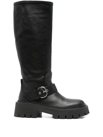 Vic Matié Stivali al ginocchio con fibbia - Nero
