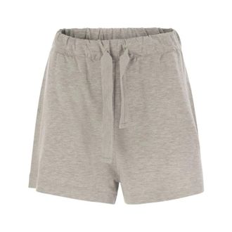 Majestic Filatures Shorts met trekkoord Taille - Dames - Bermuda - Grijs - M - Korte Broeken