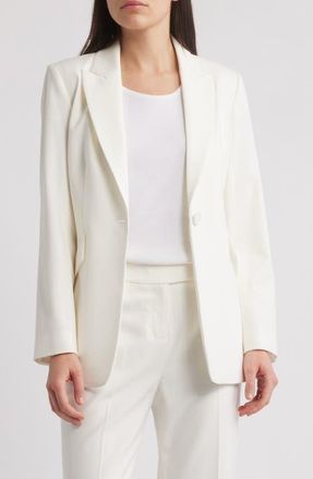 Tahari by ASL Peak Lapel Jacket in White at Nordstrom, Size 12