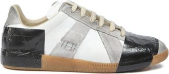 Maison Margiela BlackWhite Lace Up Sneakers